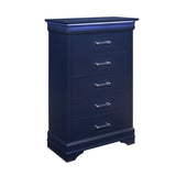 Modern European furniture - Charlston Blue 5-Drawer Chest with LED Lighting - www.oroa.com