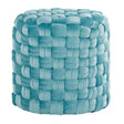 Modern European furniture - Ice Blue Velvet Ottoman - www.oroa.com