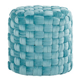 Modern European furniture - Ice Blue Velvet Ottoman - www.oroa.com