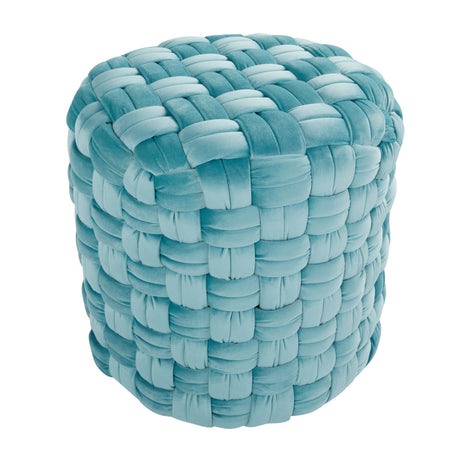 Modern European furniture - Ice Blue Velvet Ottoman - www.oroa.com