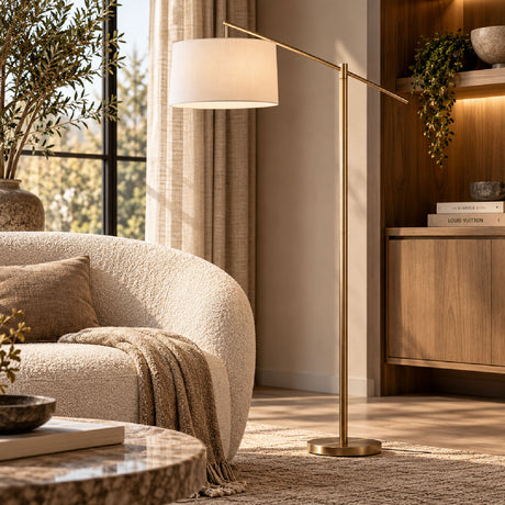 Gold Metal Floor Lamp | OROA
