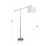 Gold Metal Floor Lamp | OROA