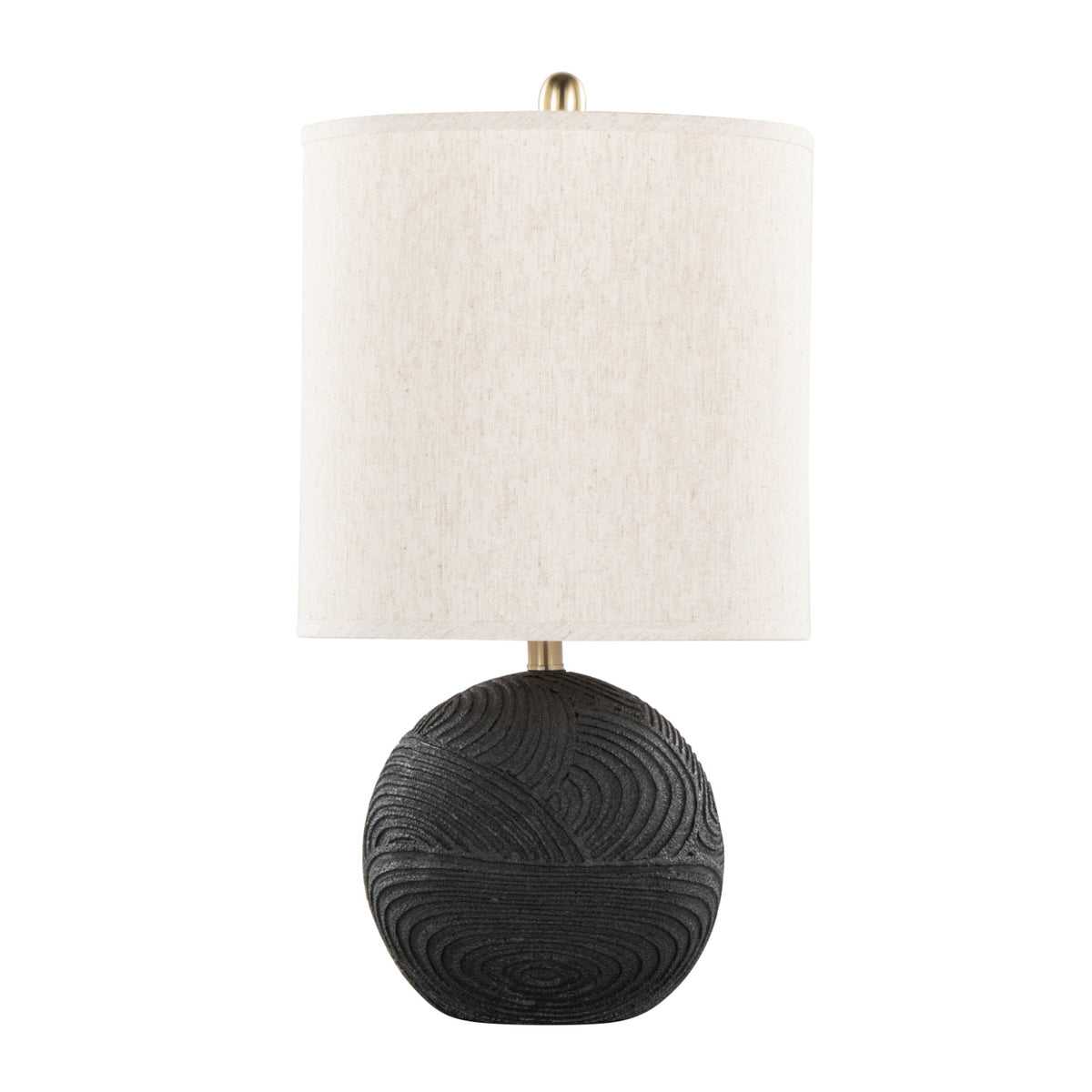 Contemporary Black and Brass Table Lamps (2) by OROA