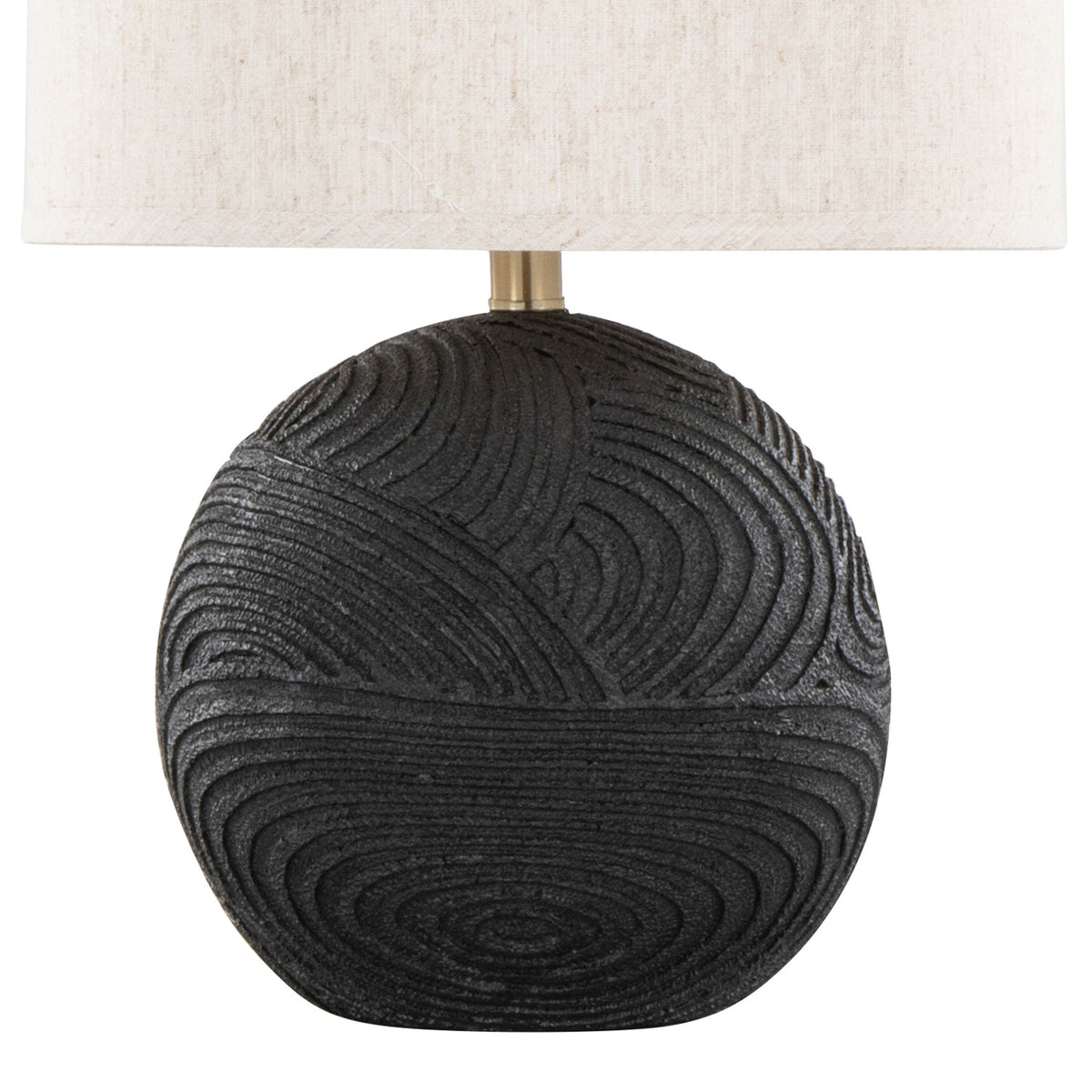 Contemporary Black and Brass Table Lamps (2) by OROA