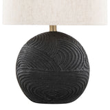 Contemporary Black and Brass Table Lamps (2) by OROA
