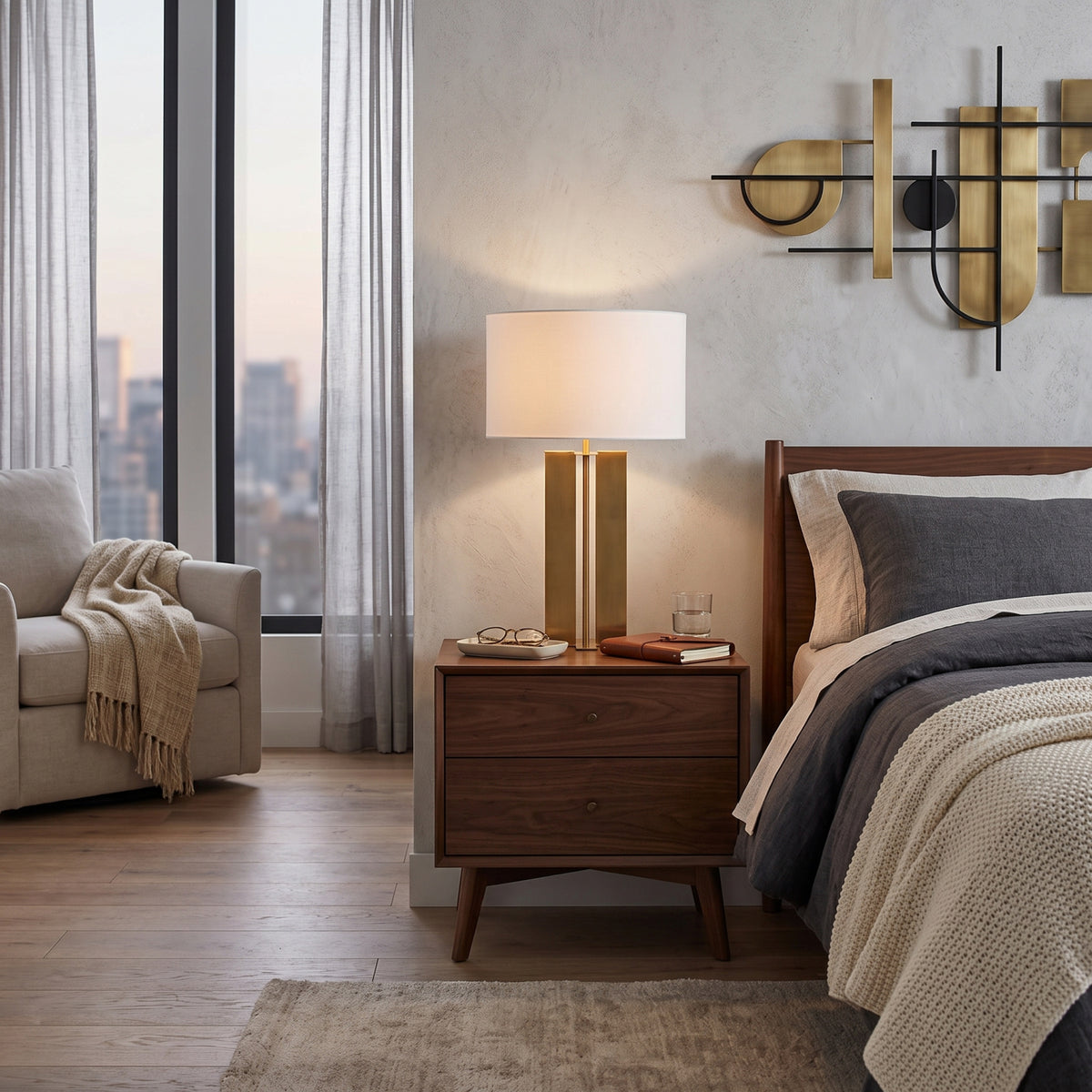 Modern European furniture - Antique Brass Table Lamp - www.oroa.com