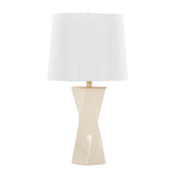 Contemporary Square Cream Ceramic Table Lamp by OROA