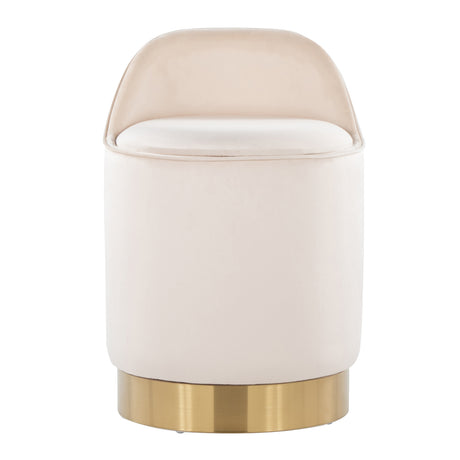 Metal Base Vanity Stool - OROA - view 1