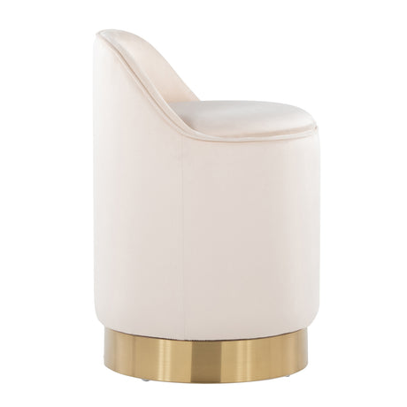 Metal Base Vanity Stool - OROA - view 3