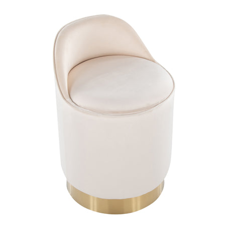 Metal Base Vanity Stool - OROA - view 4