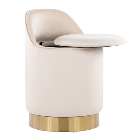 Metal Base Vanity Stool - OROA - view 6