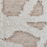 Beige Round Textured Storage Ottoman | OROA