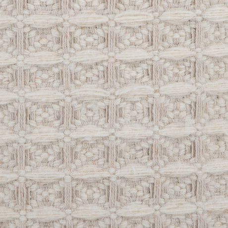 Ivory Woven Textured Storage Ottoman | OROA