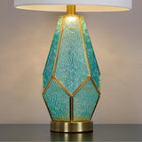 Gold Turquoise Table Lamp Set (2) | OROA