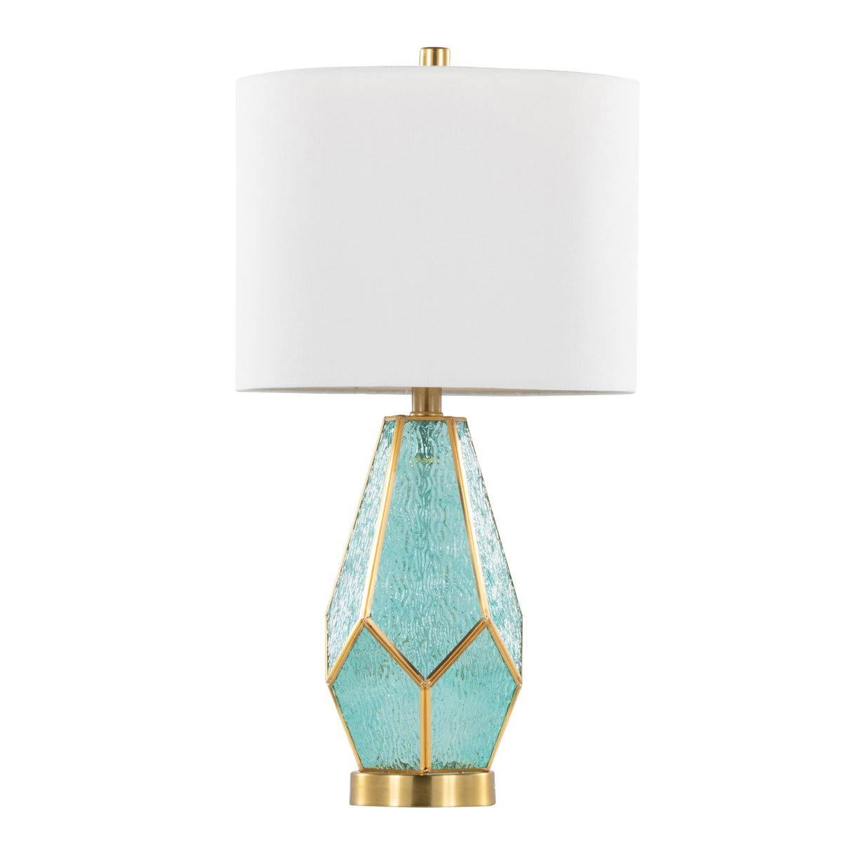 Gold Turquoise Table Lamp Set (2) | OROA