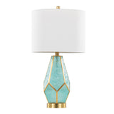 Gold Turquoise Table Lamp Set (2) | OROA