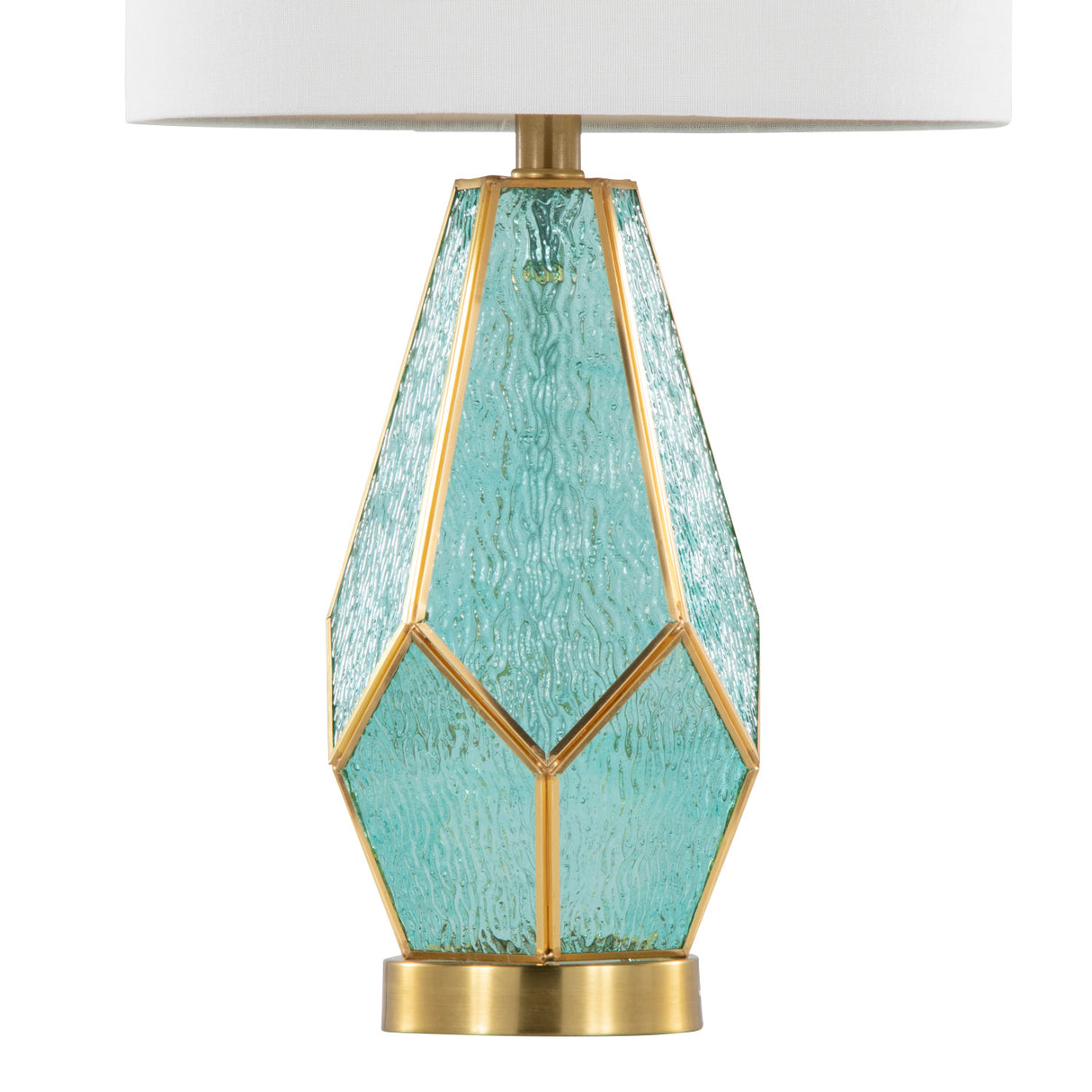 Gold Turquoise Table Lamp Set (2) | OROA