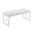 Modern European furniture - Leopard Fabric Contemporary Bench - www.oroa.com
