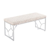 Modern European furniture - Leopard Fabric Contemporary Bench - www.oroa.com