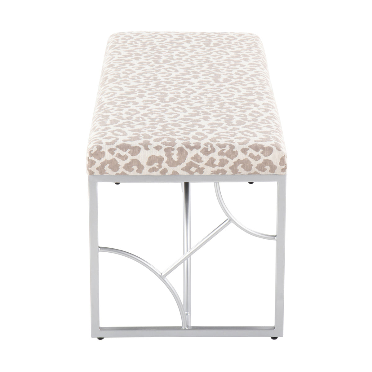 Modern European furniture - Leopard Fabric Contemporary Bench - www.oroa.com