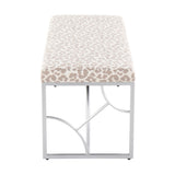 Modern European furniture - Leopard Fabric Contemporary Bench - www.oroa.com
