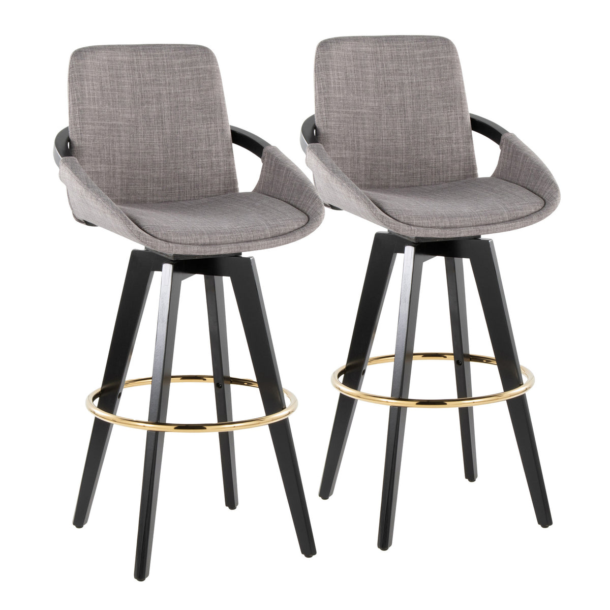Fixed-Height Swivel Barstools (2) | OROA