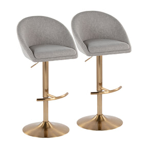 Modern European furniture - Contemporary Upholstered Adjustable Barstools (2) | OROA