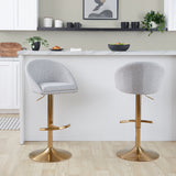 Contemporary Upholstered Adjustable Barstools (2) | OROA