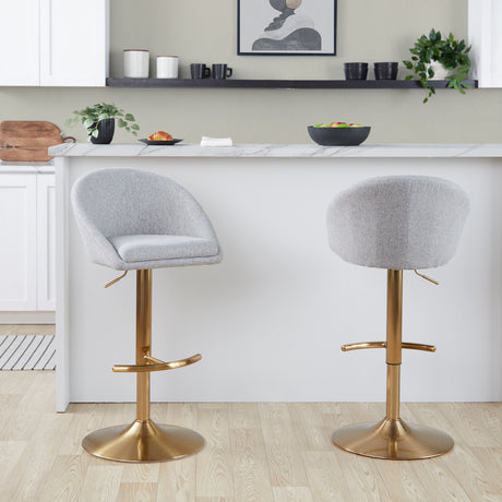 Contemporary Upholstered Adjustable Barstools (2) | OROA