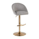 Contemporary Upholstered Adjustable Barstools (2) | OROA