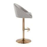 Contemporary Upholstered Adjustable Barstools (2) | OROA