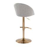 Contemporary Upholstered Adjustable Barstools (2) | OROA