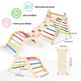 Pink Foldable Montessori Pikler Triangle Climbing Set | OROA Kids