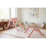 Pink Foldable Montessori Pikler Triangle Climbing Set | OROA Kids