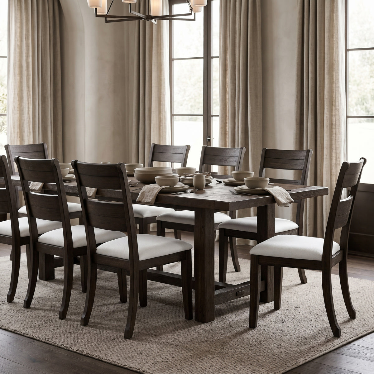 Modern European furniture - Chocolate Upholstered Dining Chair - www.oroa.com