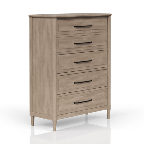 Modern European furniture - Solid Wood 5 Drawer Chest - www.oroa.com