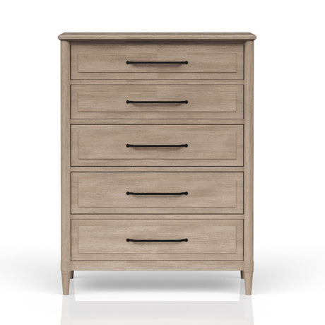 Modern European furniture - Solid Wood 5 Drawer Chest - www.oroa.com