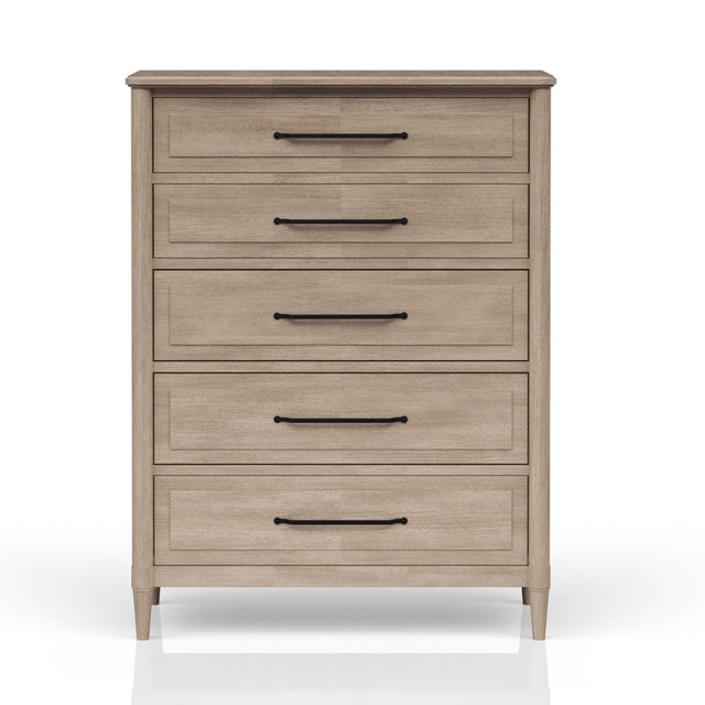 Modern European furniture - Solid Wood 5 Drawer Chest - www.oroa.com
