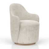 Ivory Swivel Barrel Accent Chair | OROA