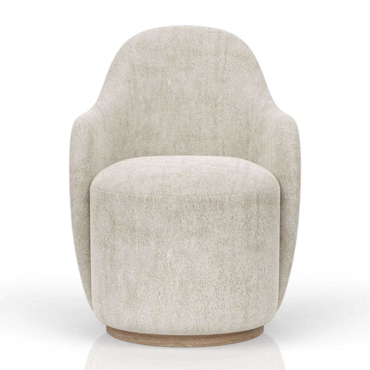 Ivory Swivel Barrel Accent Chair | OROA
