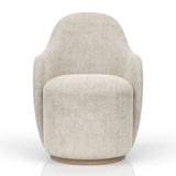 Ivory Swivel Barrel Accent Chair | OROA