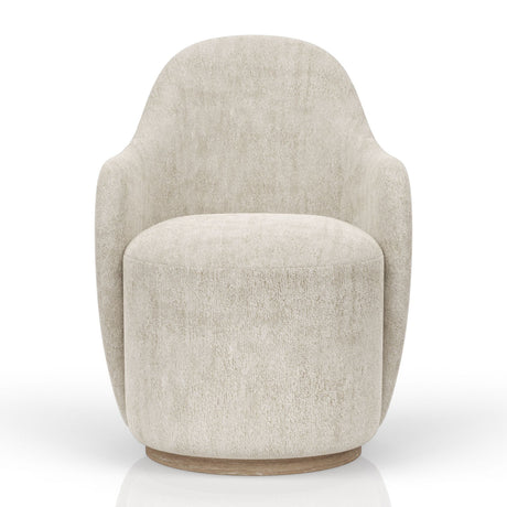 Ivory Swivel Barrel Accent Chair | OROA