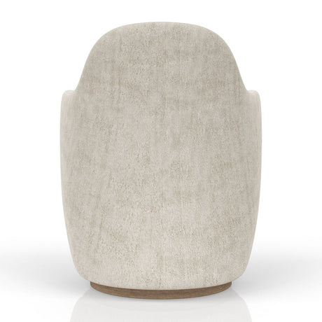 Ivory Swivel Barrel Accent Chair | OROA