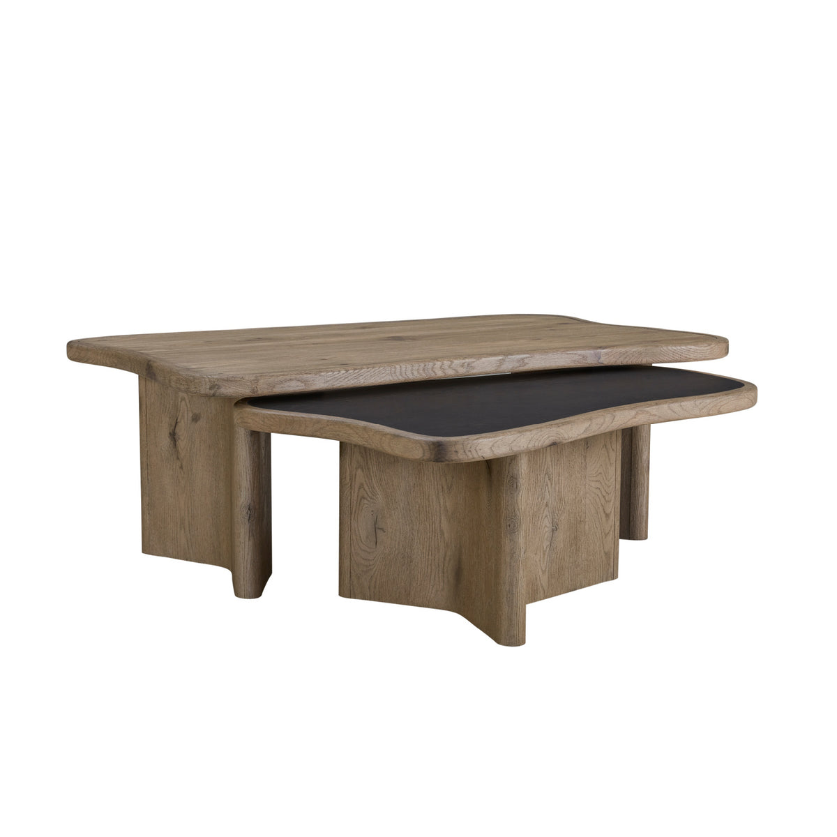 English Knotty Oak Nesting Cocktail Table | OROA