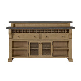 Cashew Hickory Finish Bar Cabinet | OROA