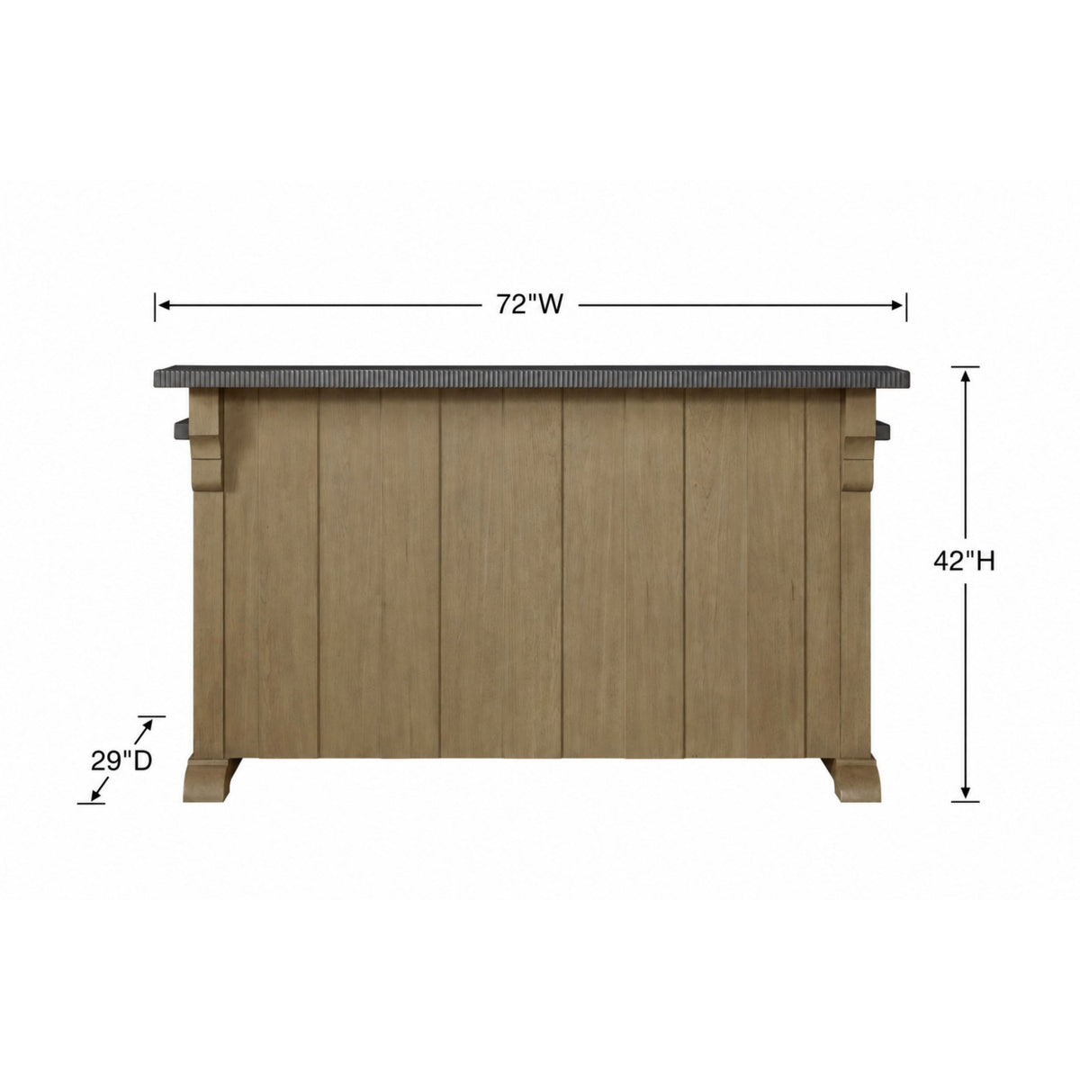 Cashew Hickory Finish Bar Cabinet | OROA