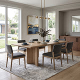 Angled Double Pedestal Extendable Dining Table | OROA