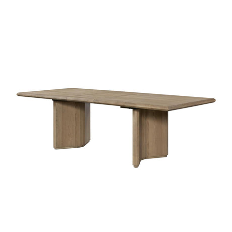 Angled Double Pedestal Extendable Dining Table | OROA