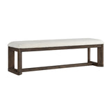 Dark Oak Upholstered Dining Bench by OROA