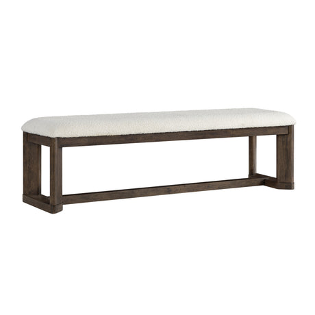 Dark Oak Upholstered Dining Bench by OROA